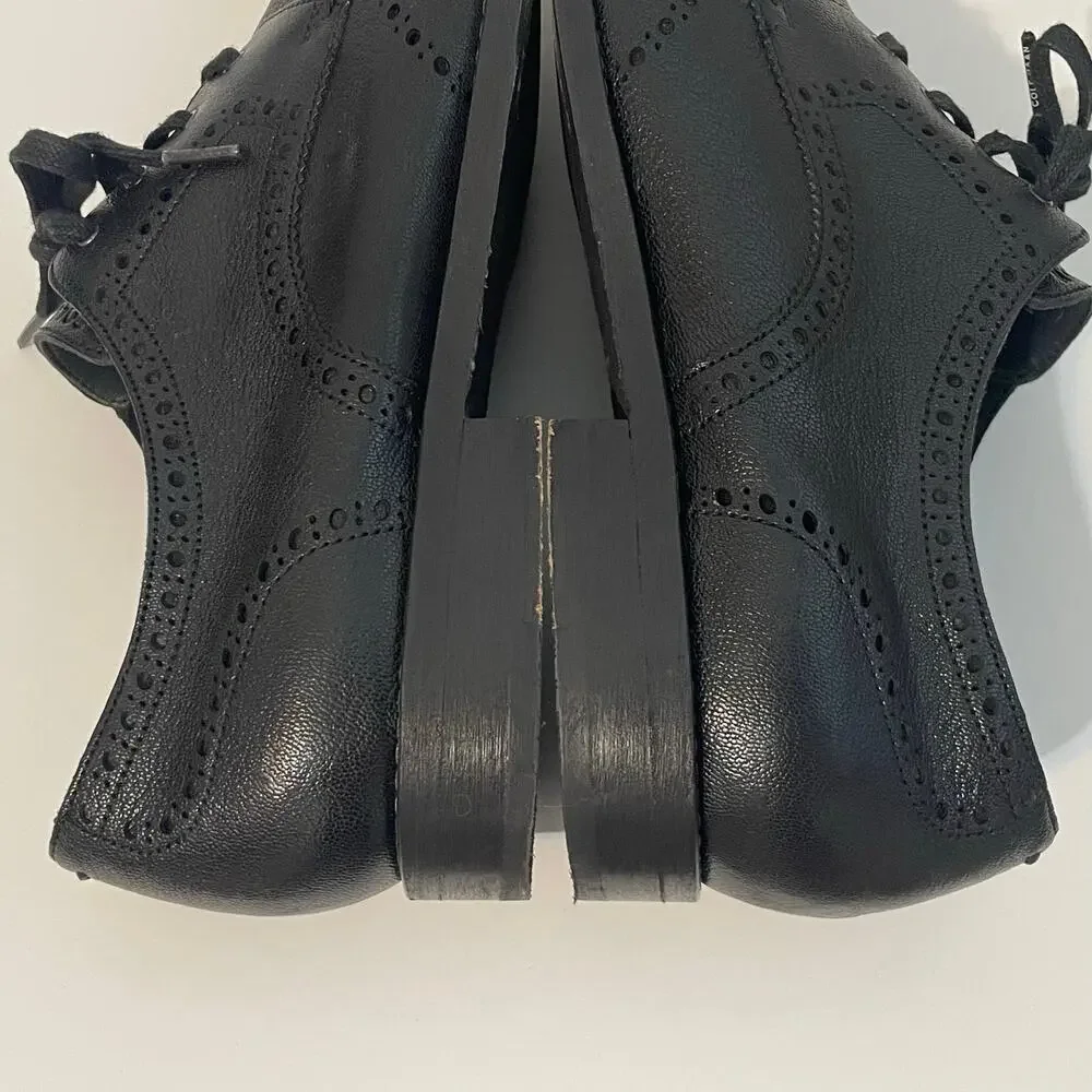 Cole Haan Men's Black Grand 360 Feather Craft Wingtip Oxford Shoes Size 13M